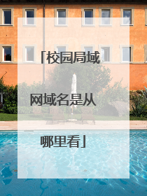 校园局域网域名是从哪里看