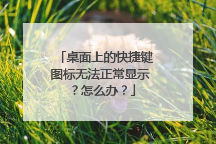 桌面上的快捷键图标无法正常显示?怎么办?