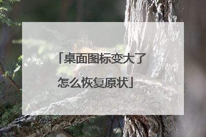 桌面图标变大了怎么恢复原状