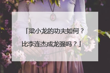 梁小龙的功夫如何?比李连杰成龙强吗?