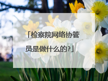 检察院网络协管员是做什么的?