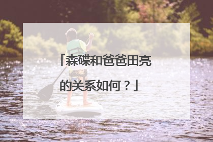 森碟和爸爸田亮的关系如何？