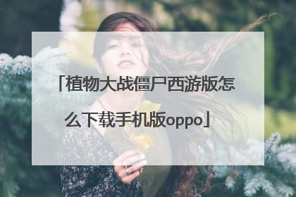 植物大战僵尸西游版怎么下载手机版oppo
