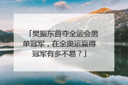 樊振东首夺全运会男单冠军，在全奥运赢得冠军有多不易？