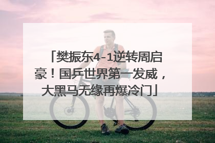 樊振东4-1逆转周启豪!国乒世界第一发威,大黑马无缘再爆冷门