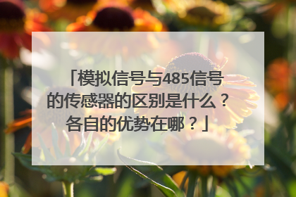 模拟信号与485信号的传感器的区别是什么？各自的优势在哪？