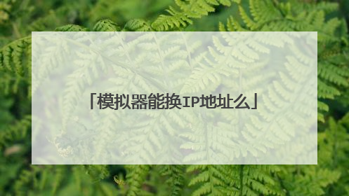 模拟器能换IP地址么