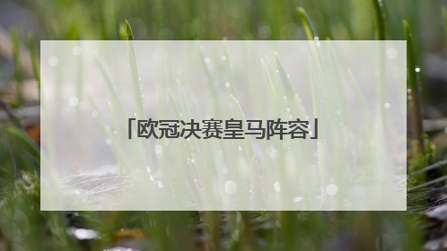 欧冠决赛皇马阵容