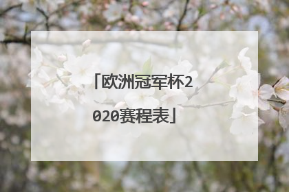 欧洲冠军杯2020赛程表