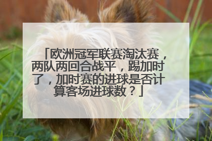 欧洲冠军联赛淘汰赛，两队两回合战平，踢加时了，加时赛的进球是否计算客场进球数？