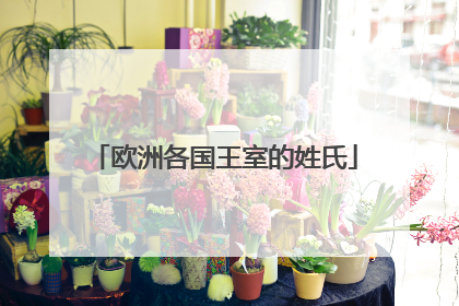 欧洲各国王室的姓氏