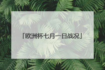 欧洲杯七月一日战况