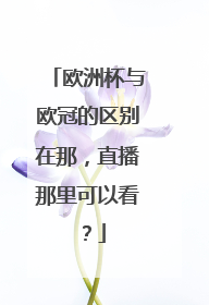 欧洲杯与欧冠的区别在那，直播那里可以看？