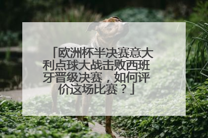 欧洲杯半决赛意大利点球大战击败西班牙晋级决赛，如何评价这场比赛？