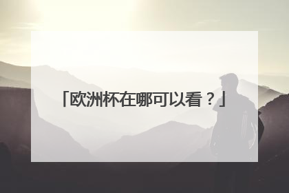 欧洲杯在哪可以看？