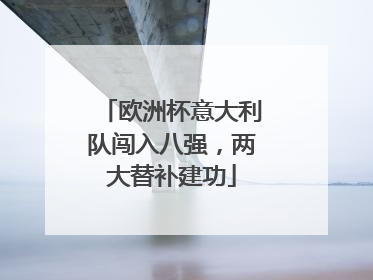 欧洲杯意大利队闯入八强，两大替补建功