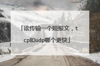 欲传输一个短报文,tcp和udp哪个更快