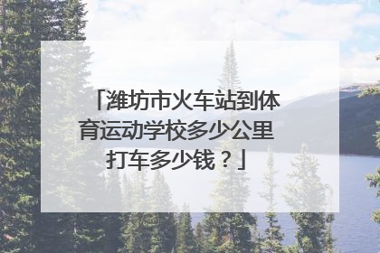 潍坊市火车站到体育运动学校多少公里打车多少钱？