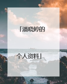 潘晓婷的个人资料