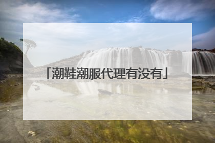 潮鞋潮服代理有没有