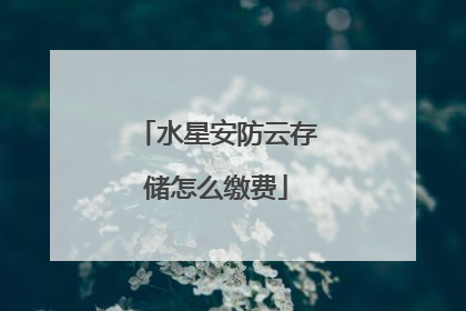 水星安防云存储怎么缴费