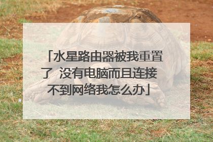 水星路由器被我重置了 没有电脑而且连接不到网络我怎么办