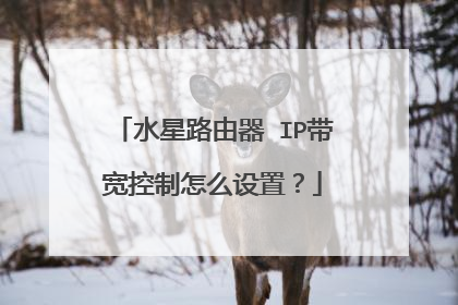 水星路由器 IP带宽控制怎么设置？