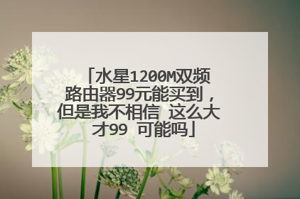 水星1200M双频路由器99元能买到,但是我不相信 这么大 才99 可能吗