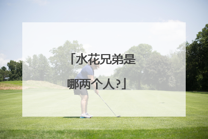 水花兄弟是哪两个人?