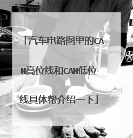 汽车电路图里的CAN高位线和CAN低位线具体帮介绍一下