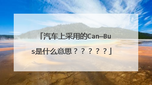 汽车上采用的Can—Bus是什么意思？？？？？