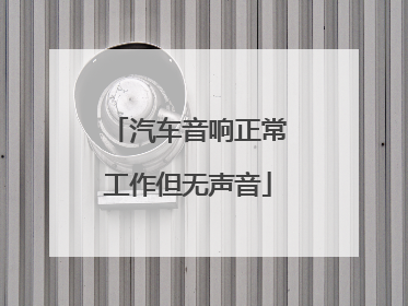 汽车音响正常工作但无声音