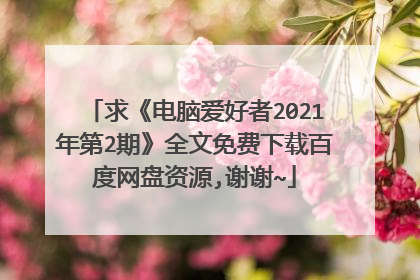 求《电脑爱好者2021年第2期》全文免费下载百度网盘资源,谢谢~