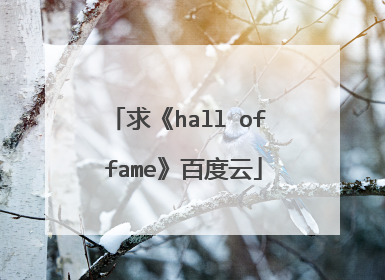 求《hall of fame》百度云