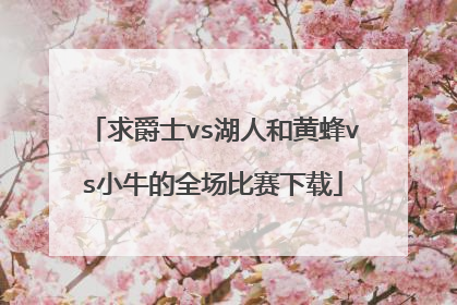 求爵士vs湖人和黄蜂vs小牛的全场比赛下载