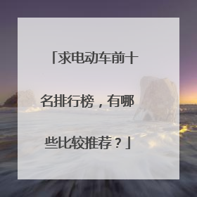 求电动车前十名排行榜,有哪些比较推荐?
