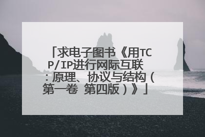 求电子图书《用TCP/IP进行网际互联：原理、协议与结构（第一卷 第四版）》