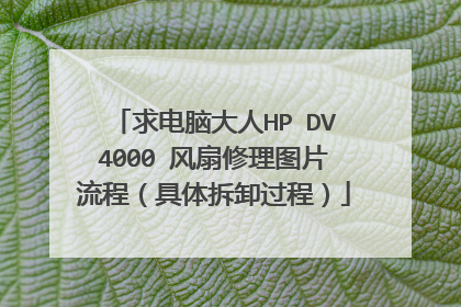 求电脑大人HP DV4000 风扇修理图片流程(具体拆卸过程)