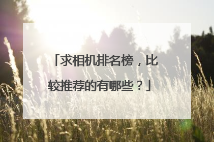 求相机排名榜，比较推荐的有哪些？