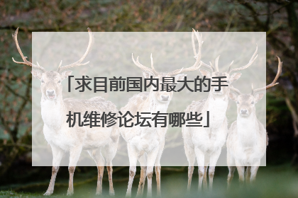 求目前国内最大的手机维修论坛有哪些