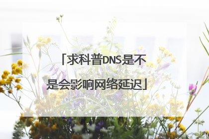 求科普DNS是不是会影响网络延迟