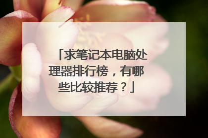 求笔记本电脑处理器排行榜，有哪些比较推荐？