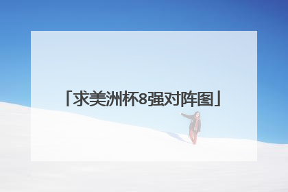 求美洲杯8强对阵图