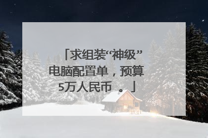 求组装“神级”电脑配置单,预算5万人民币 。