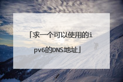 求一个可以使用的ipv6的DNS地址