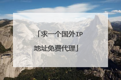 求一个国外IP地址免费代理