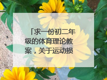 求一份初二年级的体育理论教案，关于运动损伤及预防的教案。（详细的）