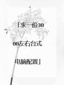 求一份3000左右台式电脑配置