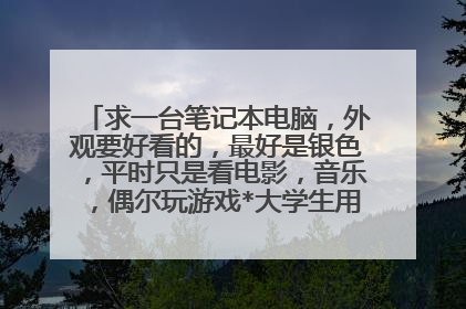 求一台笔记本电脑,外观要好看的,最好是银色,平时只是看电影,音乐,偶尔玩游戏*大学生用的。价钱在3