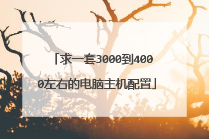 求一套3000到4000左右的电脑主机配置